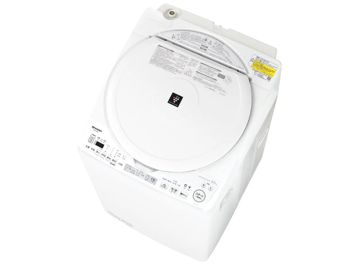 シャープ 穴なし槽 ES-TX8K-W [ホワイト系] 価格比較 - 価格.com