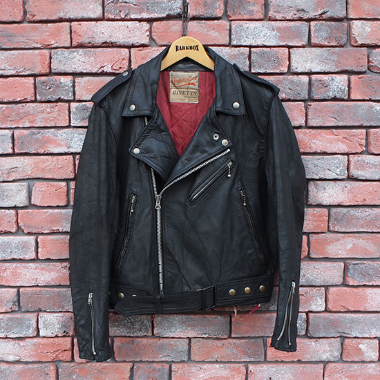 BARKBOX Original 英国産 ムートン 襟 ライダース ロンジャン ステア