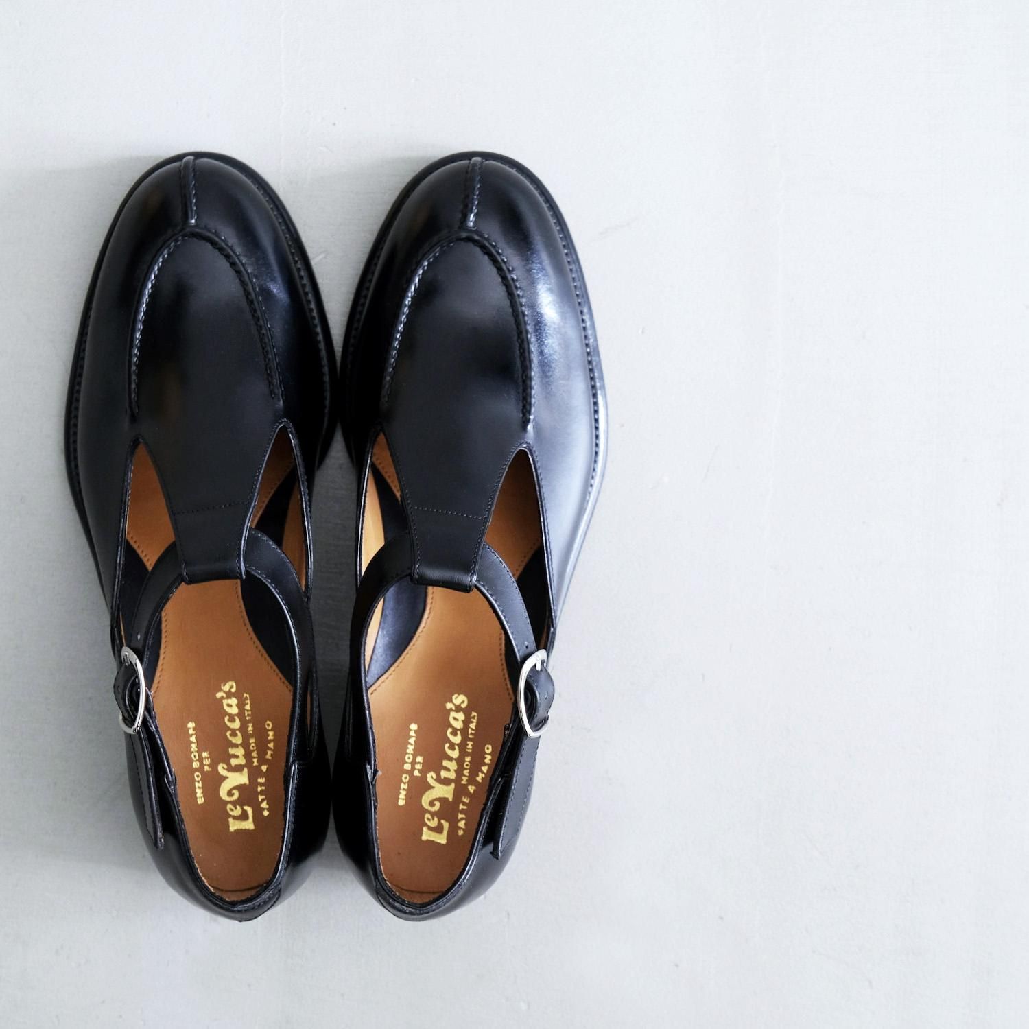 T-STRAP SHOES [BLACK/Freudenberg Box Calf] - WUNDER 大阪 セレクト