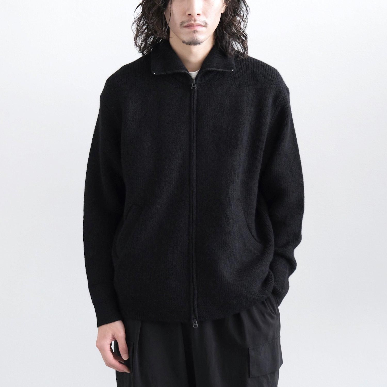 HIGHLAND WOOL ALPACA DRIVERS KNIT [BLACK] - WUNDER 大阪 セレクト