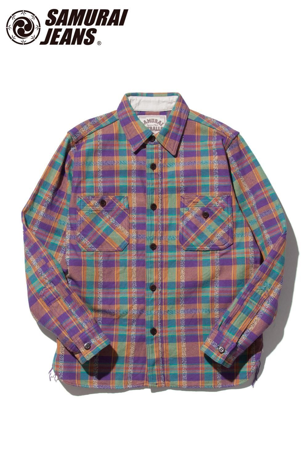 SAMURAI JEANS(サムライジーンズ) ヘビーネルシャツ SNL15-01 通販正規