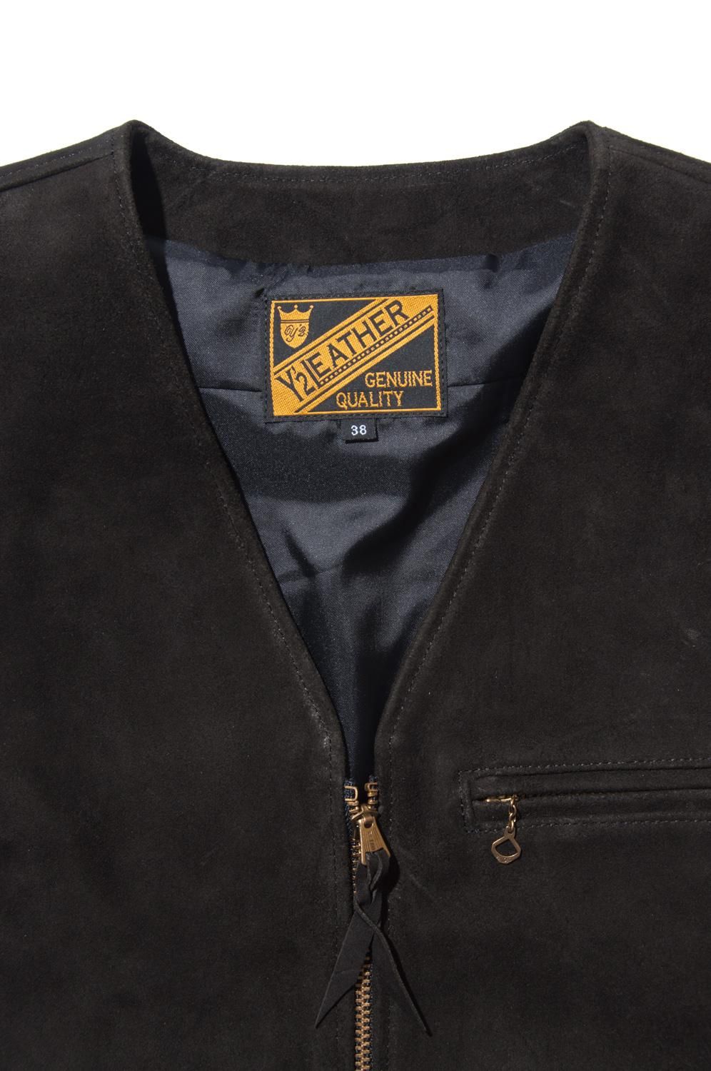 Y'2 LEATHER(ワイツーレザー) カウスエードベスト COW SUEDE ZIP VEST