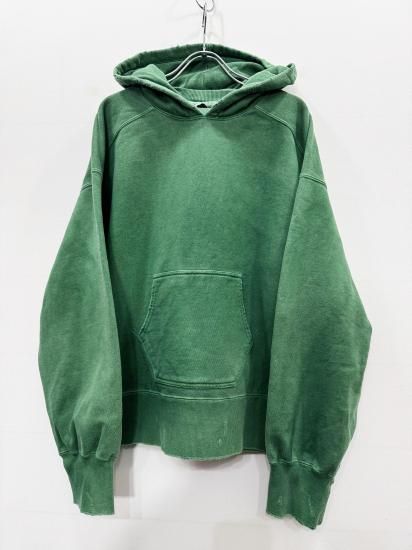 ANCELLM（アンセルム） 2025SS 25SS DYED DAMAGE HOODIE Green - Laid