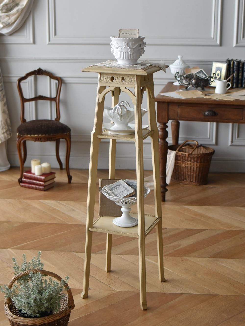 フランスアンティーク家具 アンティーク花台.8 コラム ディスプレイ台