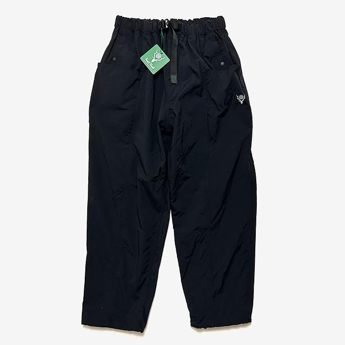 South2 West8 | Belted C.S. Pant | Nylon Oxford | Black - Stripe