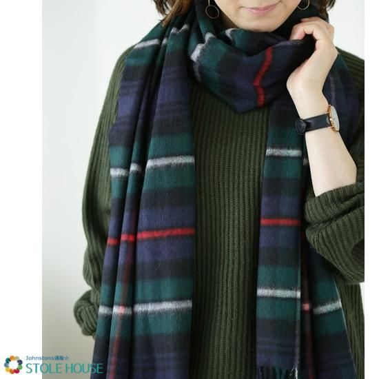 ジョンストンズ(johnstons)カシミア大判ストール/マッケンジー