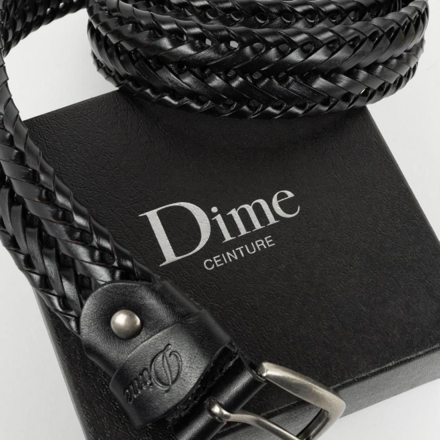 Dime Braided Leather Belt / Black (ダイム ベルト) - HORRIBLE'S