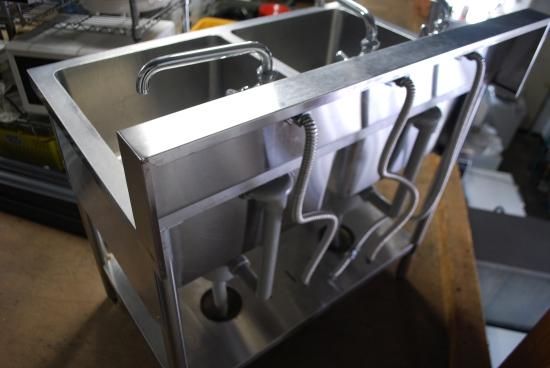 2槽シンク 900×600×800 BG付き - 野口厨房・厨房機器オンライン