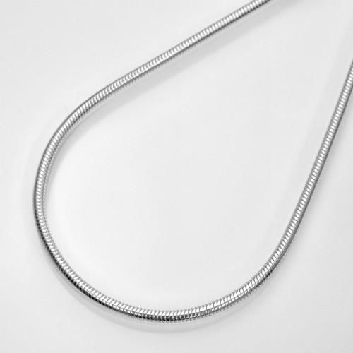 a1293-11-40 スネークチェーン幅1.1ミリ全長40cm - シルバー
