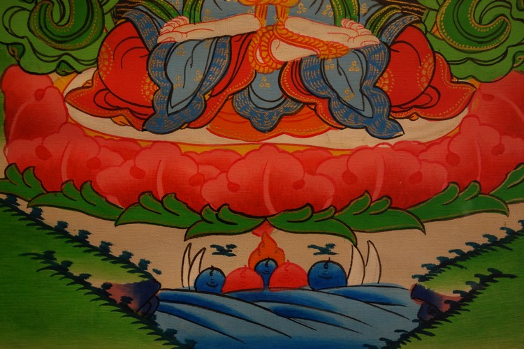 仏画 タンカ 四臂観音 仏像｜大阪の仏画販売｜多羅堂