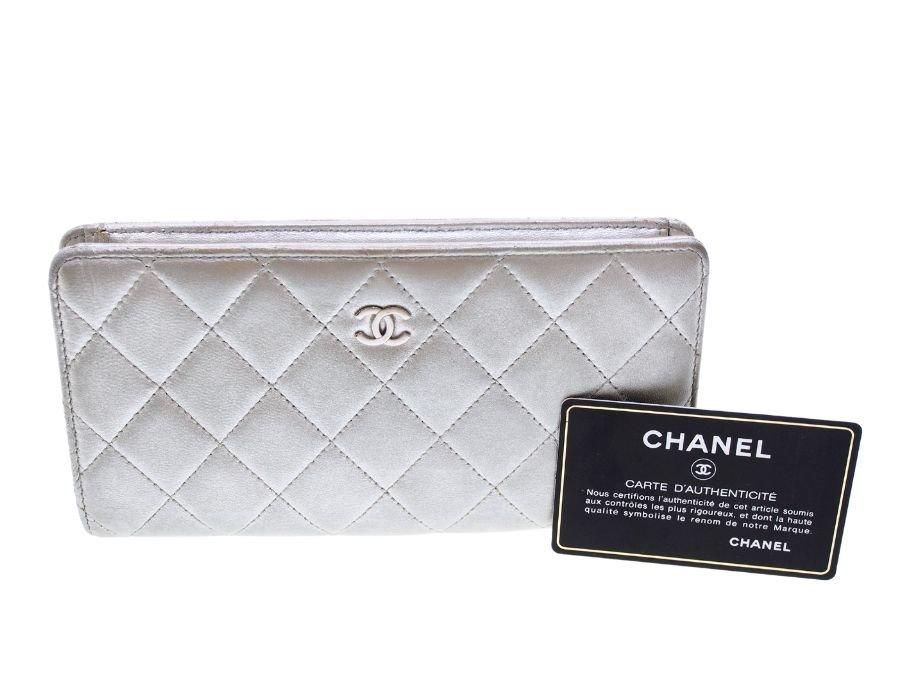 シャネル マトラッセ 二つ折り 長財布 ロングウォレット S/No.13