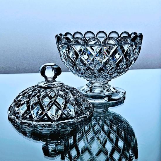 光輝く至高の名品!!オールドバカラ ディアマン カレ コンポート 脚付き