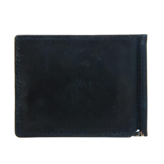 BELAKE マネークリップ bloom navy leather money clip(ブルーム