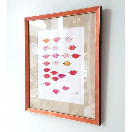 ポスター額装品 アンディ・ウォーホル 《Lips/リップ》 - 額縁