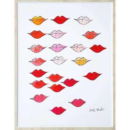 ポスター額装品 アンディ・ウォーホル 《Lips/リップ》 - 額縁