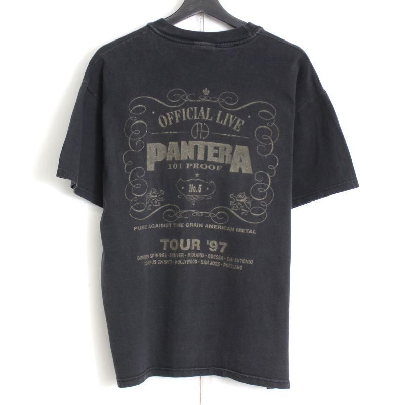 90s vintage パンテラ Pantera Hanes カットオフ ロックT スカル 大麻