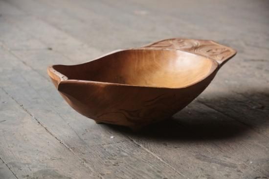 貝澤守幸作 アイヌ民具 ニマ（深鉢）