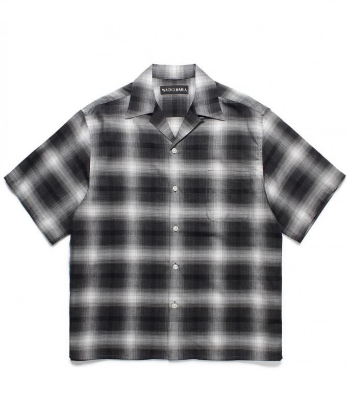 WACKO MARIA 正規代理店 OMBRE CHECK OPEN COLLAR SHIRT S/S ( TYPE-2 )