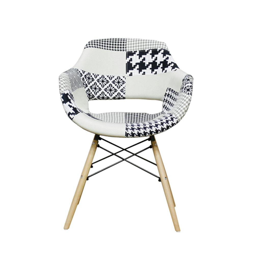 後藤家具物産 パッチワークデザインチェアー フィンリー/モノトーン色