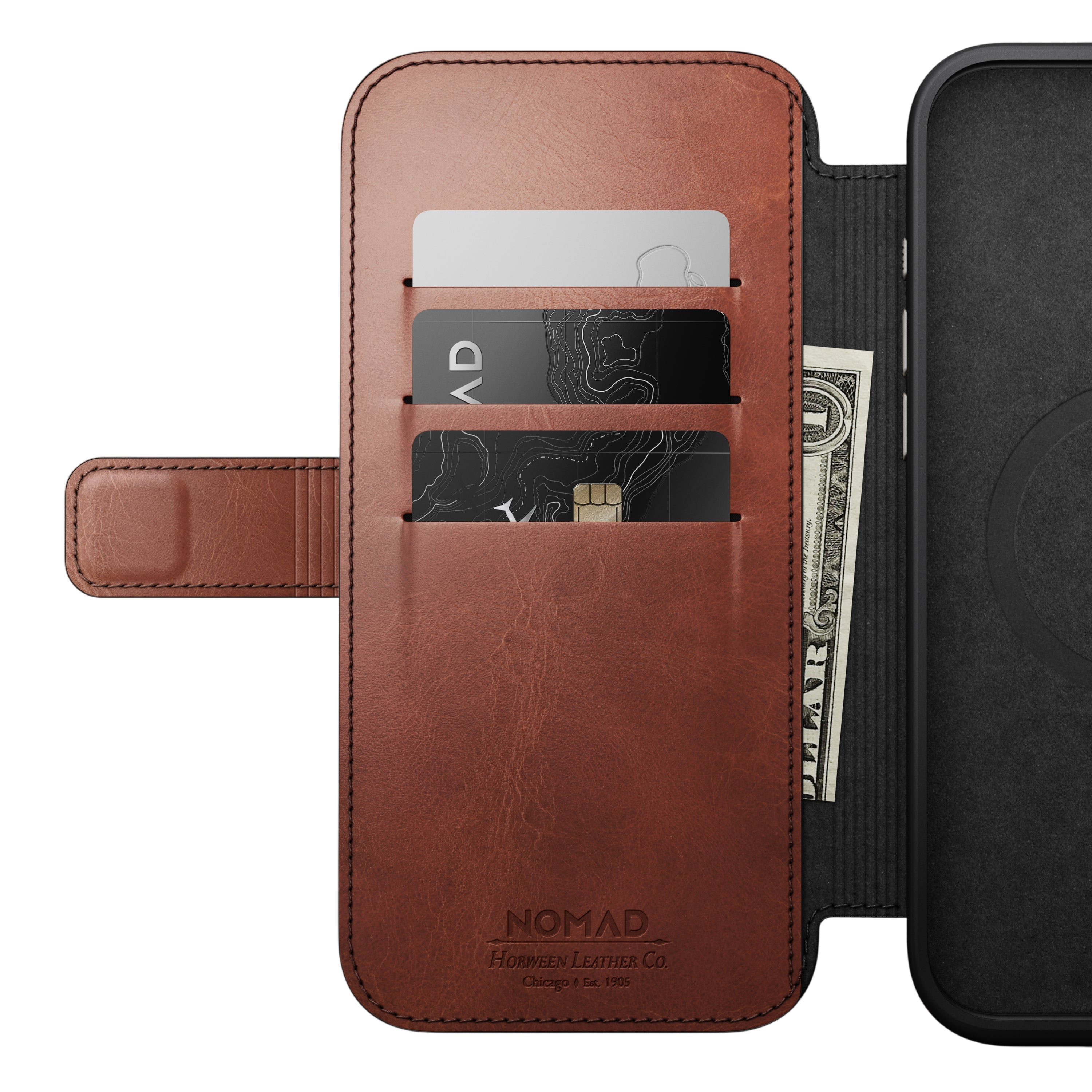 Nomad Modern Leather Folio Case for iPhone 16 Pro Max (Nomad