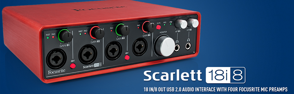 Focusriteのオーディオ・インターフェイス【Scarlett 6i6】【Scarlett