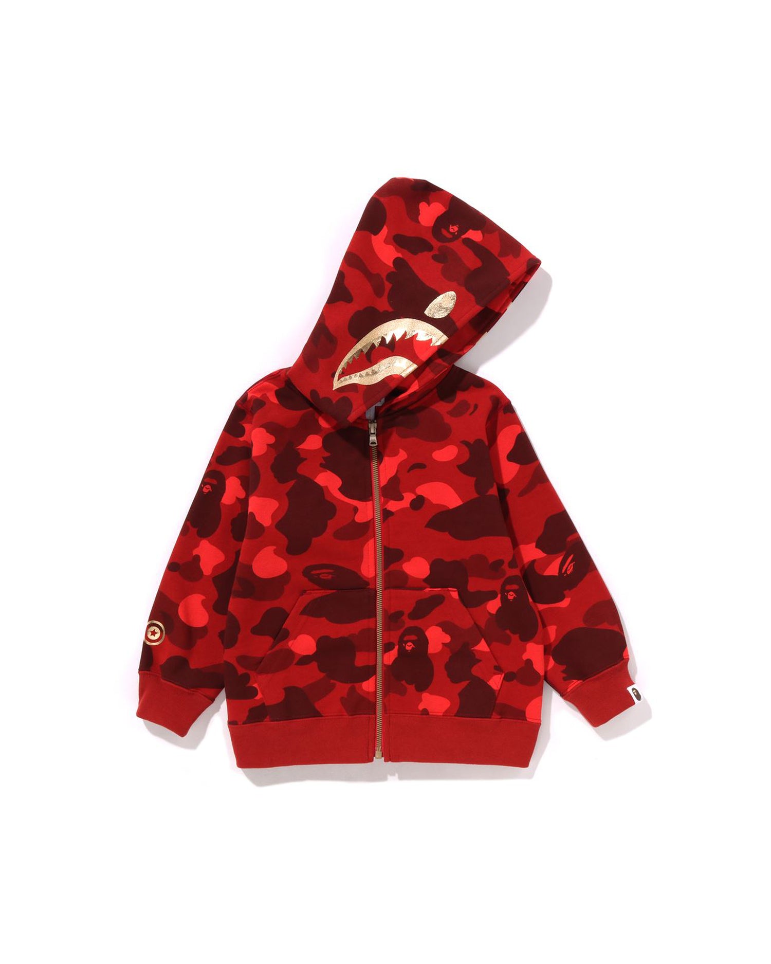 A BATHING APE® Kids Color Camo Shark Zip Hoodie | Bape official