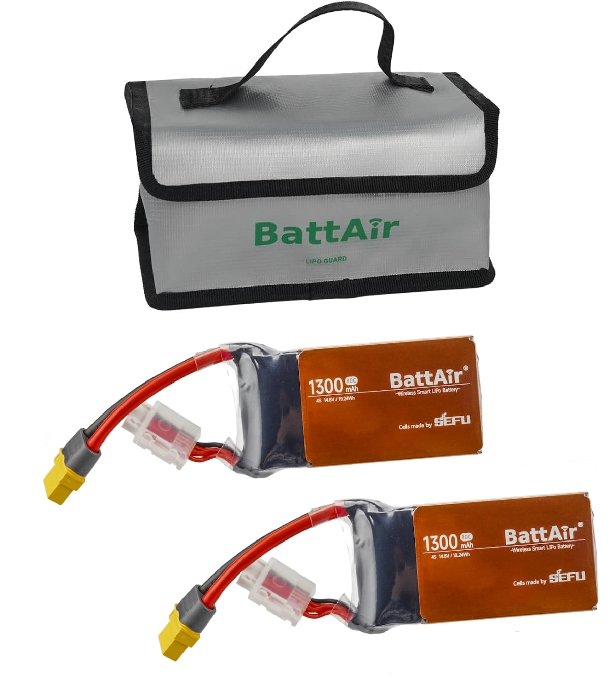 ISDT BattAir Smart Battery for RC Car, 4S 1300mAh 50C for RC Plane