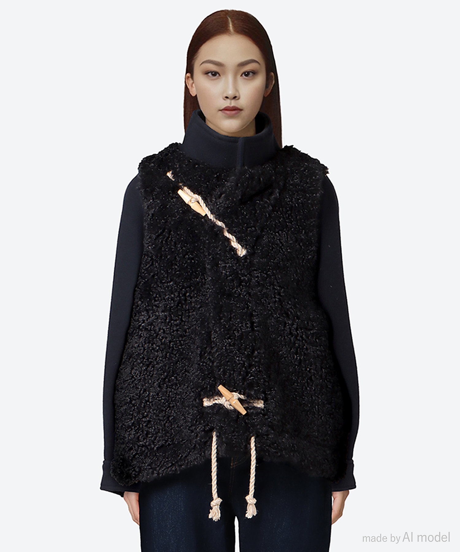 DOUBLE FACE FAUX SHEARLING DUFFEL