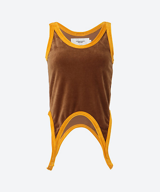 COTTON VELOUR UP AND DOWN TANK TOP