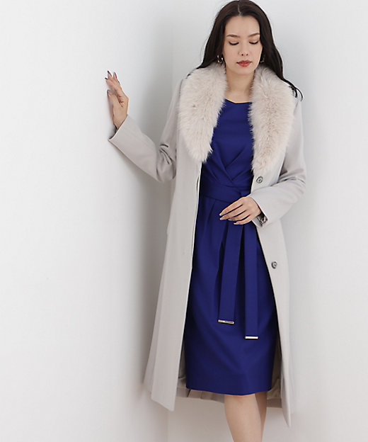 カシミヤ混ベルテッドコート（0314252109） | PINKY&DIANNE