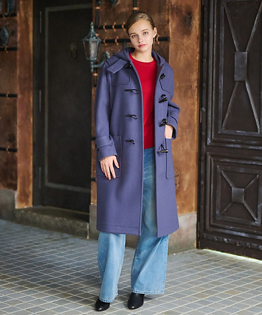 ウール混／大人カジュアル】ジロンラムメルトンダッフルコート