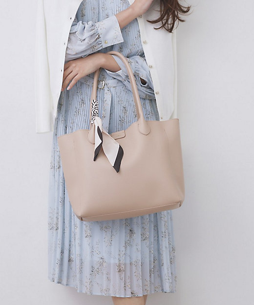 ストライプスカーフ付きトートバッグ【A4サイズ