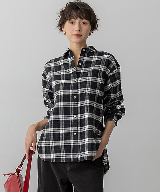 洗える】ブラッシュド ビエラチェック シャツ（BLWWGW6425