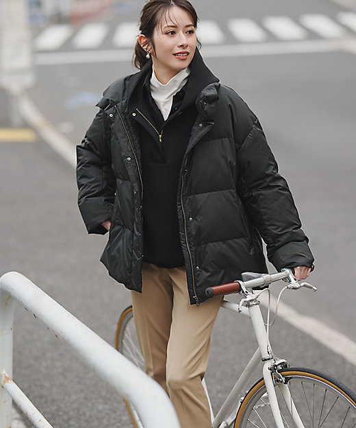 Oggi掲載】シレータフタ ハイネック ショート ダウンコート