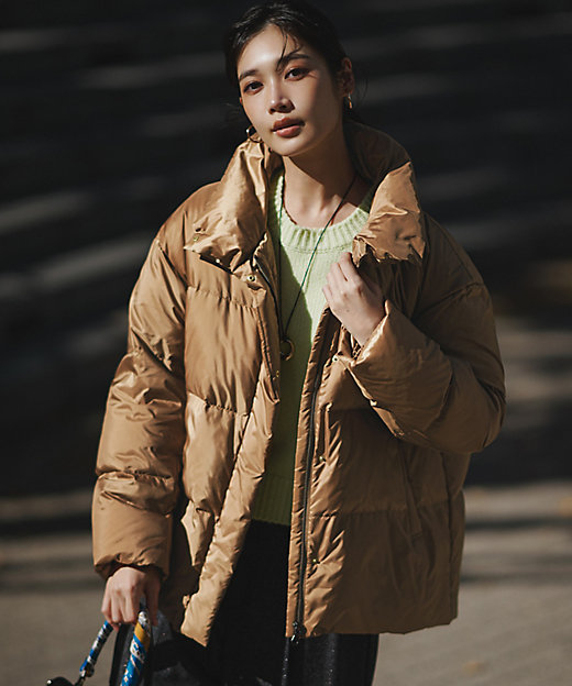 Oggi掲載】シレータフタ ハイネック ショート ダウンコート