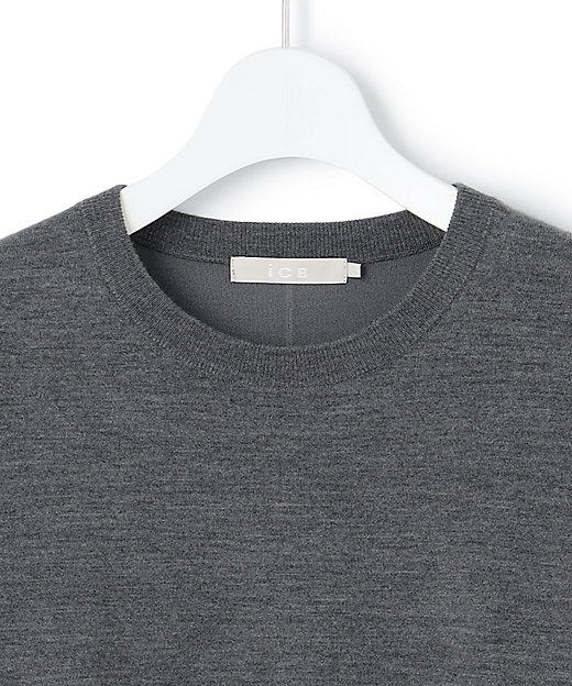 洗える】 シルキーウールダブルフェイス ニットプルオーバー