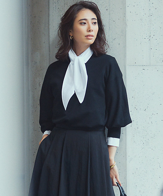 ウールブレンド バック パール ニット（KRWONZ0652） | 23区