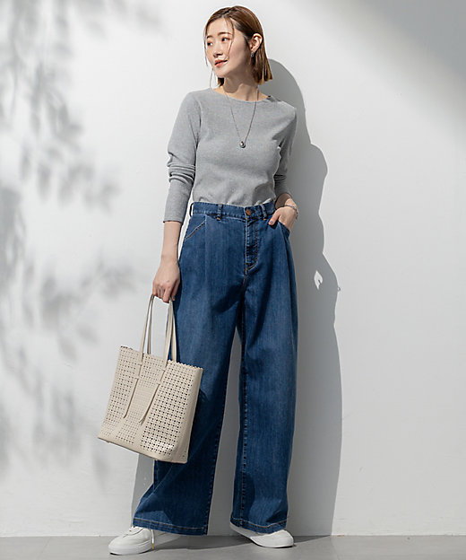 Oggi6月号掲載／接触冷感】23区DENIM サマー タック