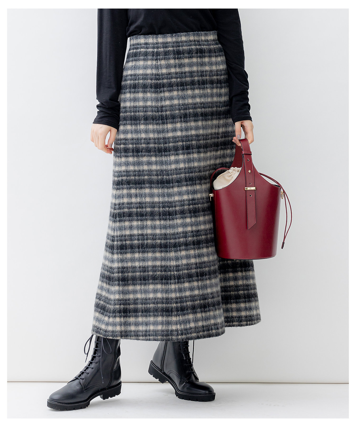 シャギーチェック スカート（SKWWSW0415） | 23区 L (Women