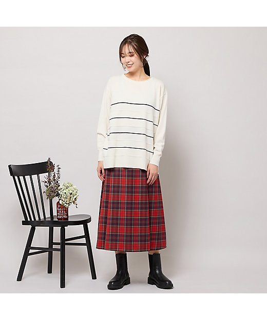 セットアップ対応】Aラインチェック柄スカート（56046501