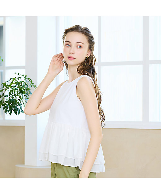 Charme par Eclat】裾フリルタンクトップ