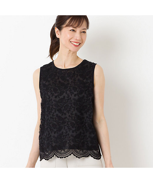 クリンプレース ノースリーブトップス（12125433） | LOBJIE