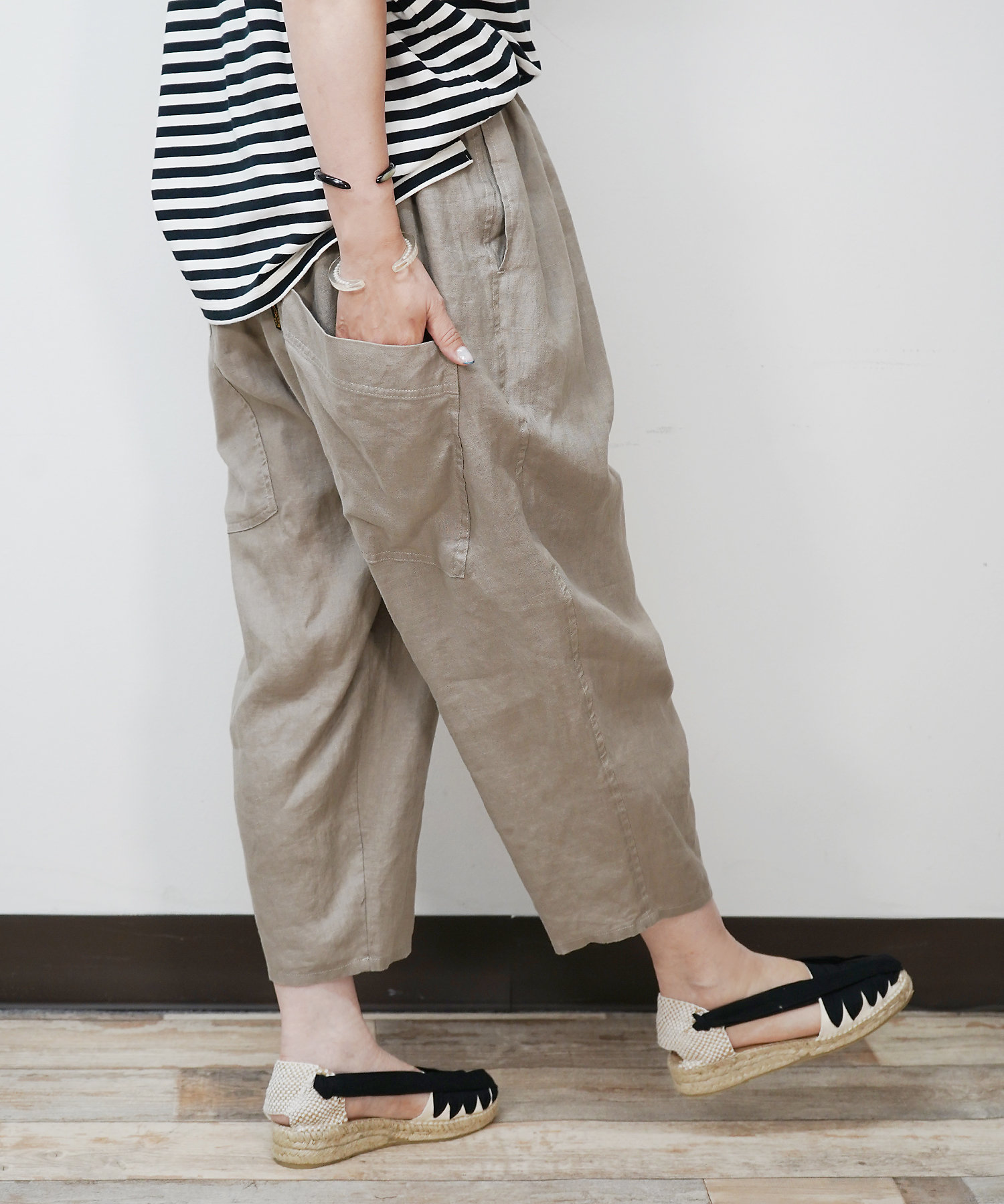 マオパンツ麻・19 定番人気のリネン素材 1428552ー10