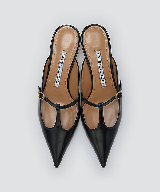 CUORE Tストラップパンプス 3．5cm BLACK