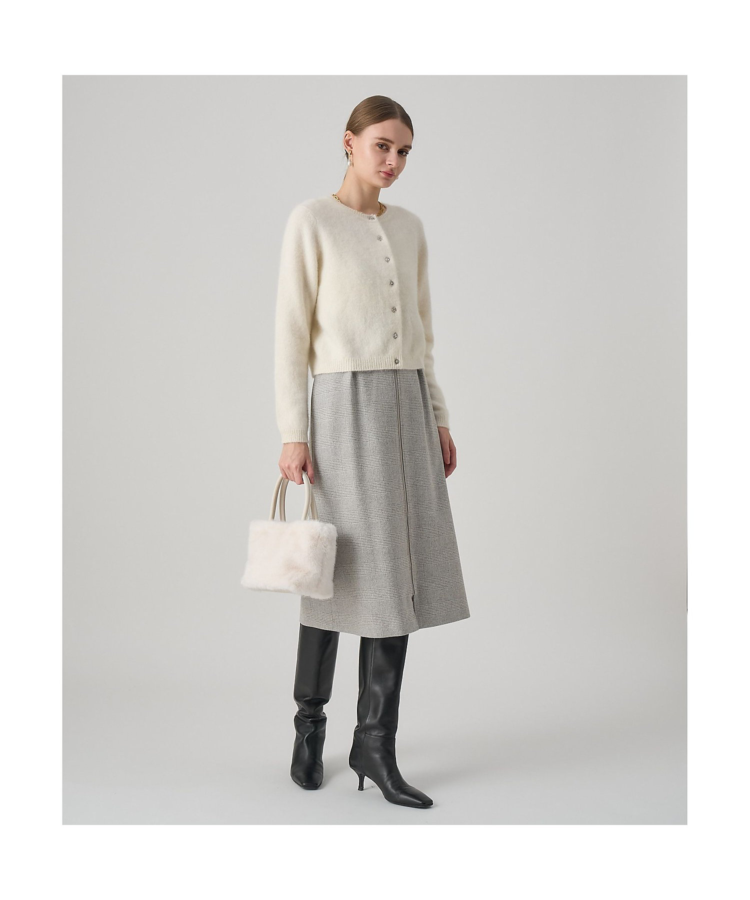 グレンチェックタイト スカート | ANAYI/アナイ | 三越伊勢丹