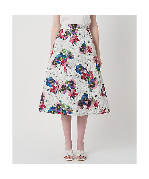 ふくれフラワージャカードフレア スカート | ANAYI/アナイ | 三越