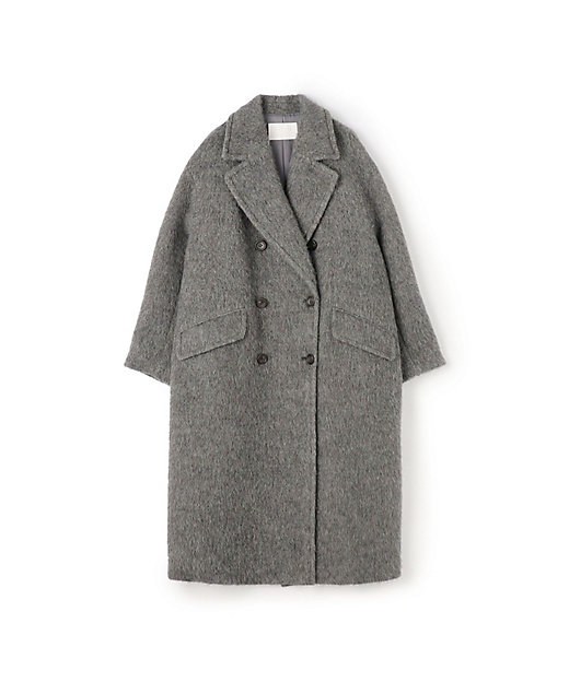 ウールアルパカシャギー ダブルブレストコート | maison TOMORROWLAND