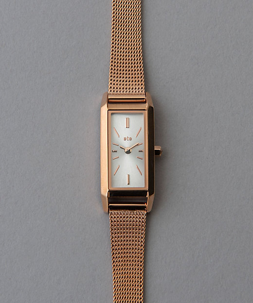 レクタングルフェイス メッシュベルト ウォッチ | ete bijoux (Women