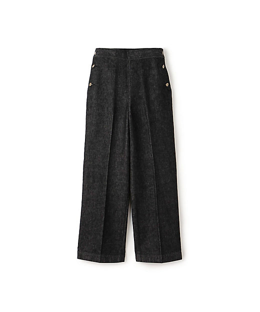 ブラックデニム セーラーパンツ | maison TOMORROWLAND/メゾン