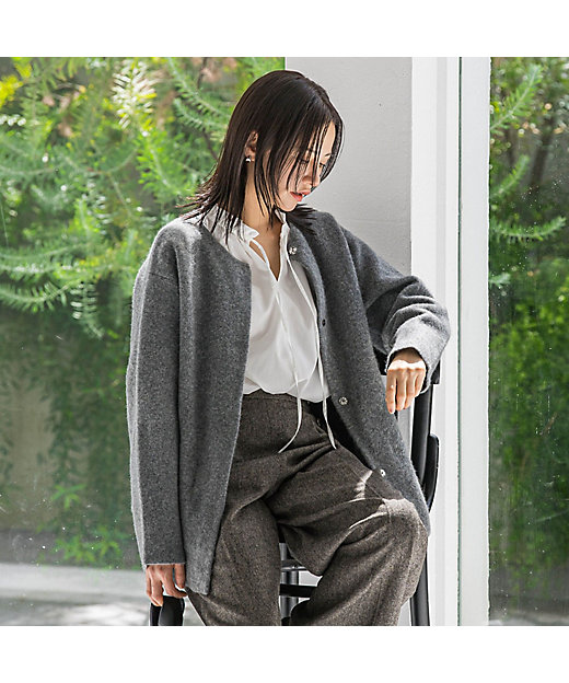 フォックス混ニットジャケット | LAUTREAMONT (Women)/ロートレアモン